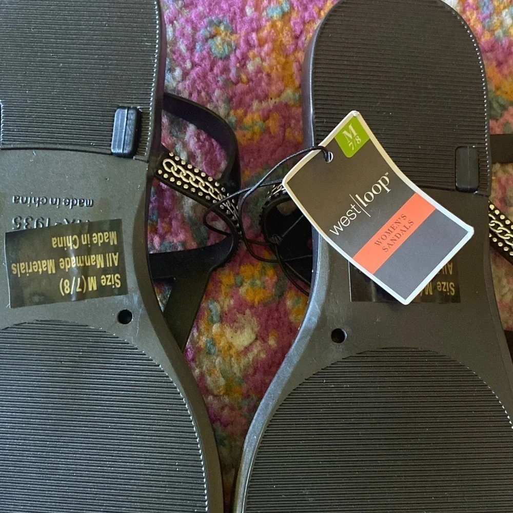 Women’s plastic pool beach sandal size Medium 7/8 new With Tag